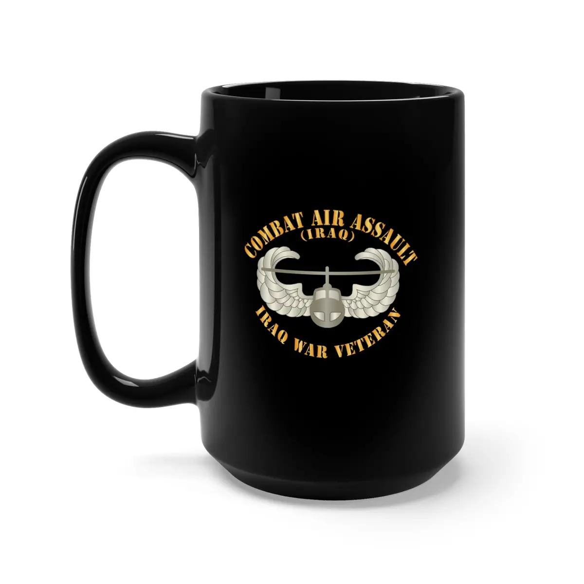 Black Mug 15Oz - Army - Combat Air Assault - Iraq War Veteran X 300 1