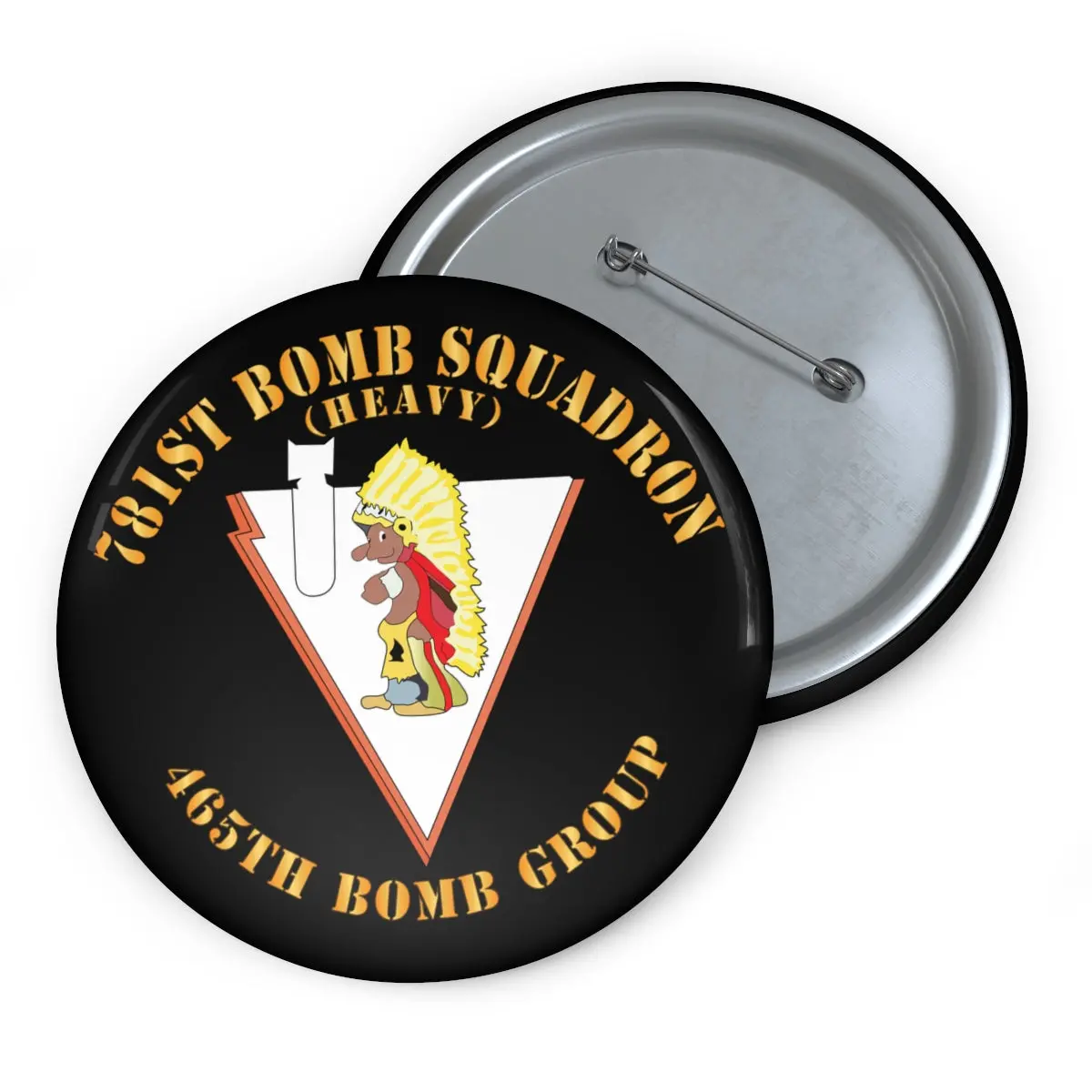 Custom Pin Buttons - Aac - 781St Bomb Squadron - 465Th Bg - Wwii X 300 1