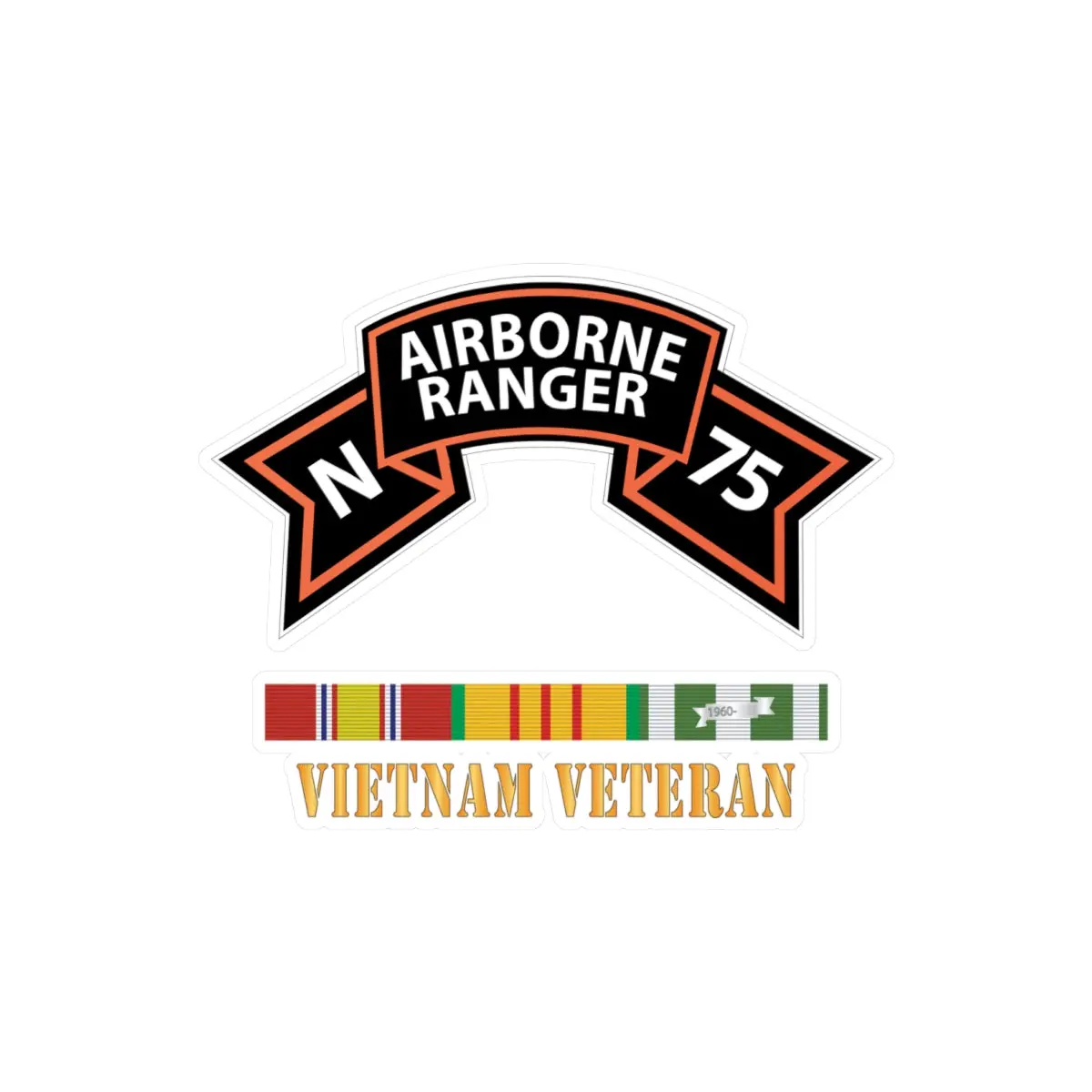 Kiss-Cut Vinyl Decals - Sof - N Company Scroll - Vietnam Veteran W Vn Svc X 300 1