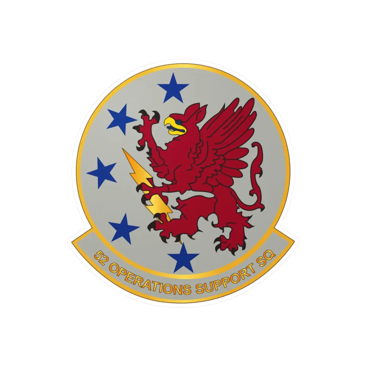 Kiss-Cut Vinyl Decals - Army - Usaf - 52Nd Operations Support Squadron Wo Txt 1