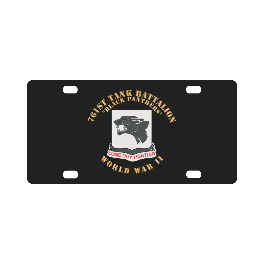 Army - 761St Tank Battalion - Black Panthers - Wwii Classic License Plate 1