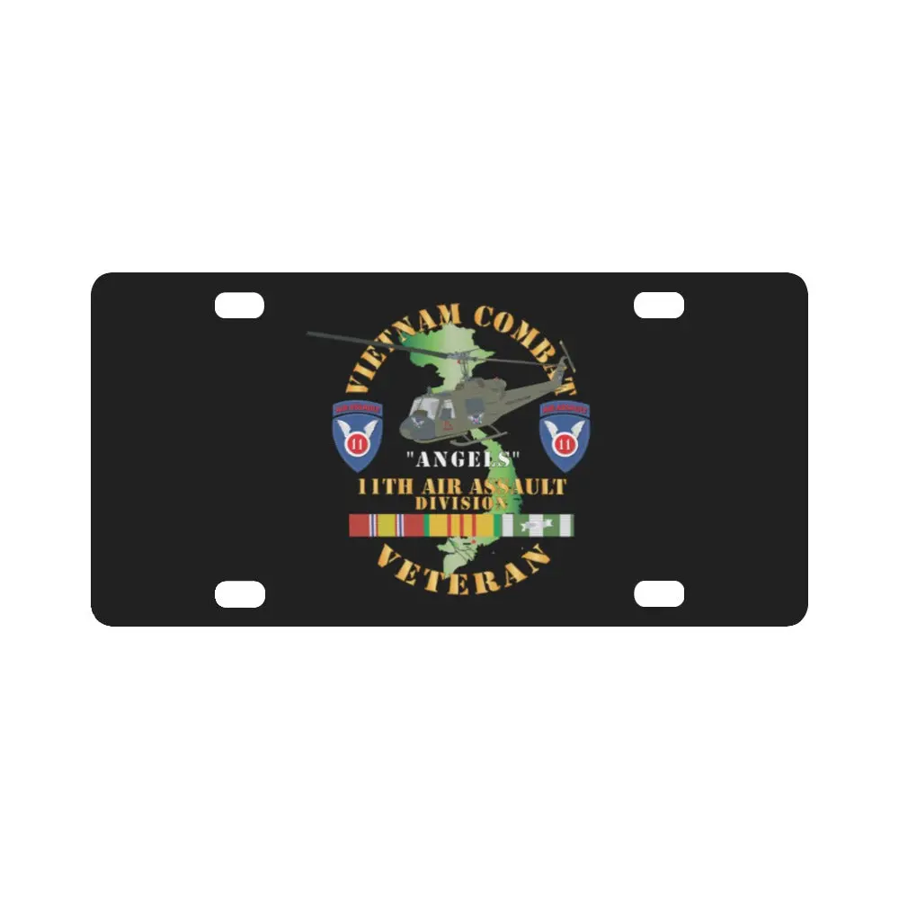 Army - Vietnam Combat Air Assault Veteran W 11Th Air Aslt Div Ssi - Angels X 300 Classic License Plate 1