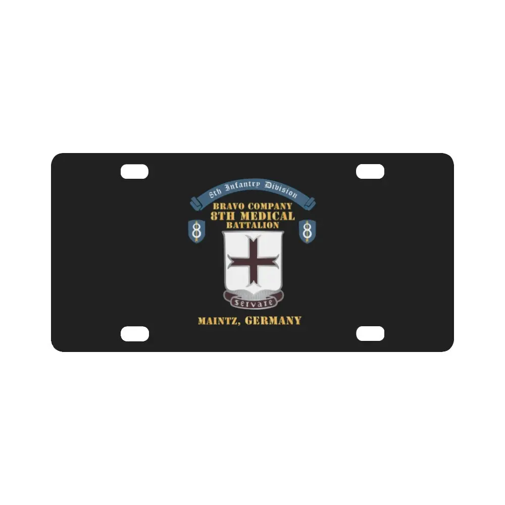 Bravo Company - 8Th Medical Battalion, 8Th Infantry Division Scroll - Maintz Germany X 300 Classic License Plate 1