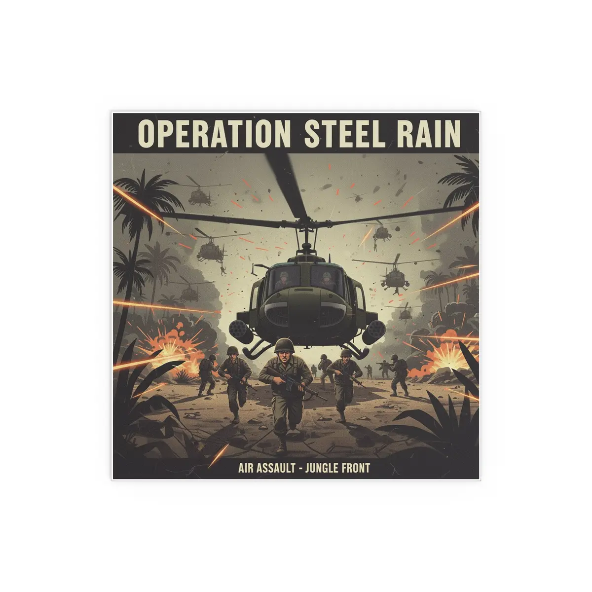 Indoor And Outdoor Silk Posters - Air Assault - Vietnam - Operation Steel Rain 6