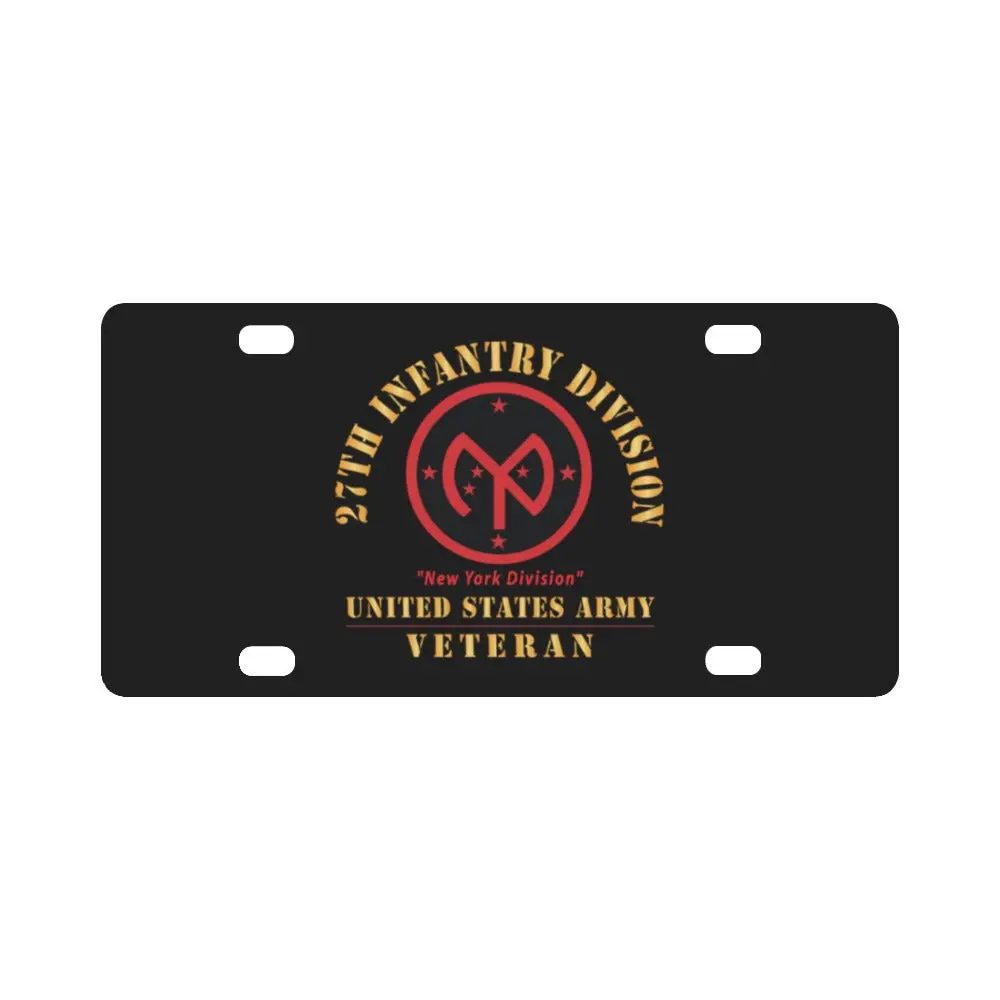 Army - Ssi - 27Th Infantry Division - New York Division - Us Army Veteran X 300 Classic License Plate 1