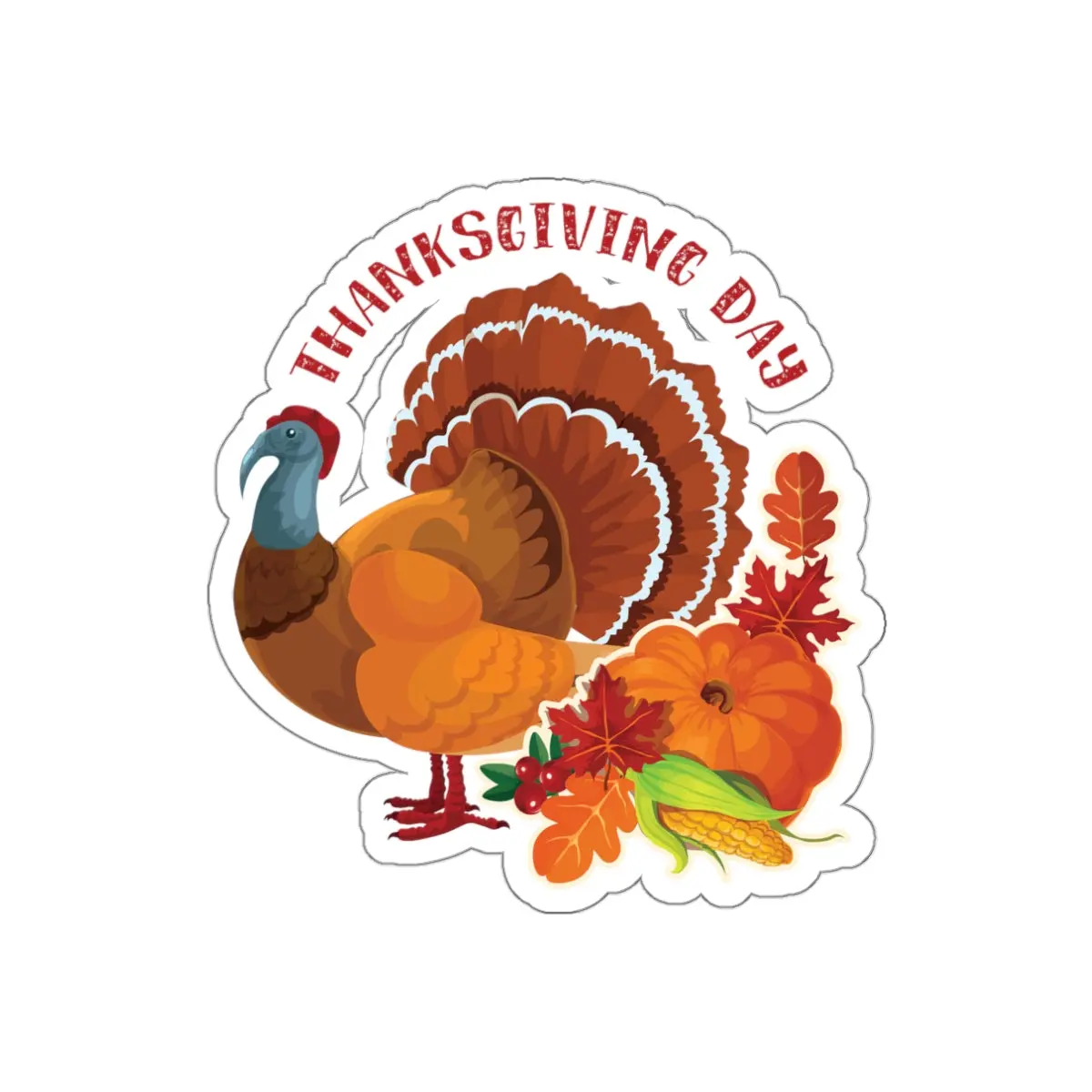 Die-Cut Stickers - Thanksgiving - Happy Turkey Day 2