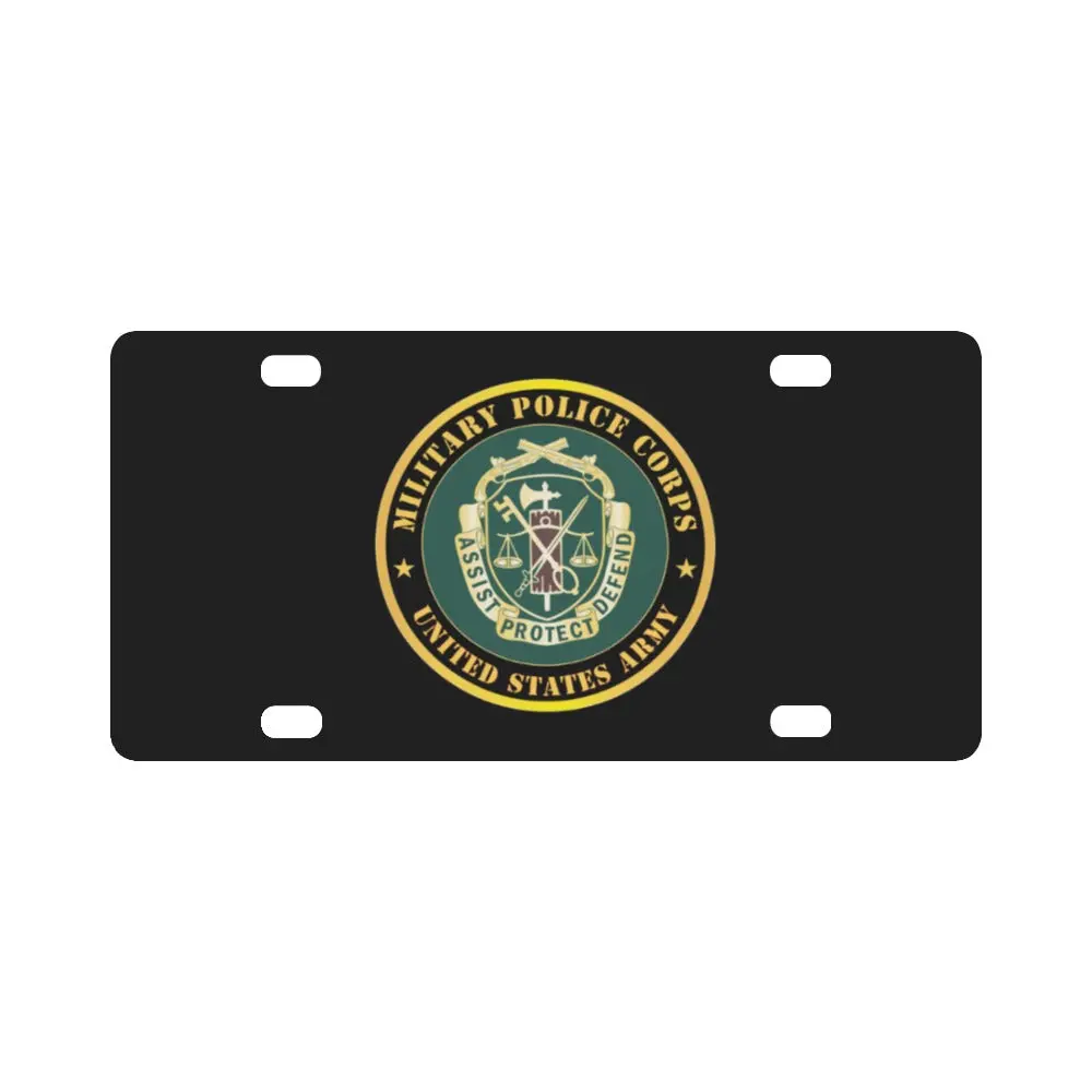Army - Military Police Corps Regimental Crest - United States Army X 300 Classic License Plate 1