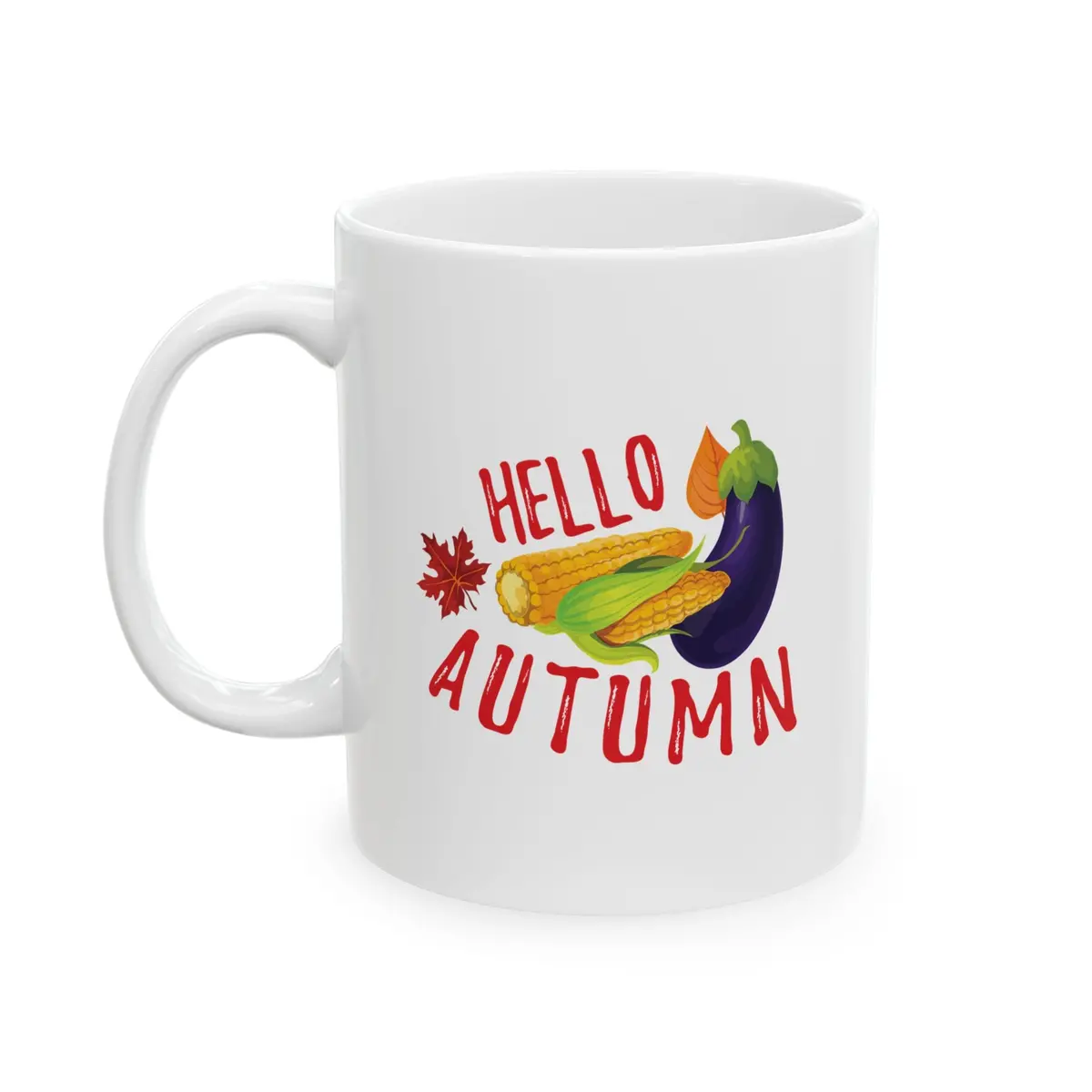 White Ceramic Mug - 11Oz & 15Oz - Hello Autumn 1