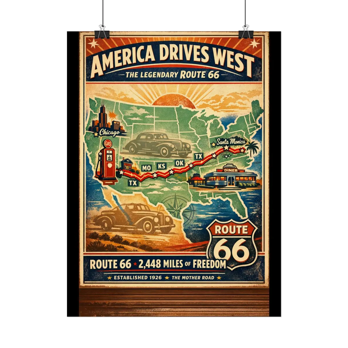 Posters - Route 66 - America Drives West 7