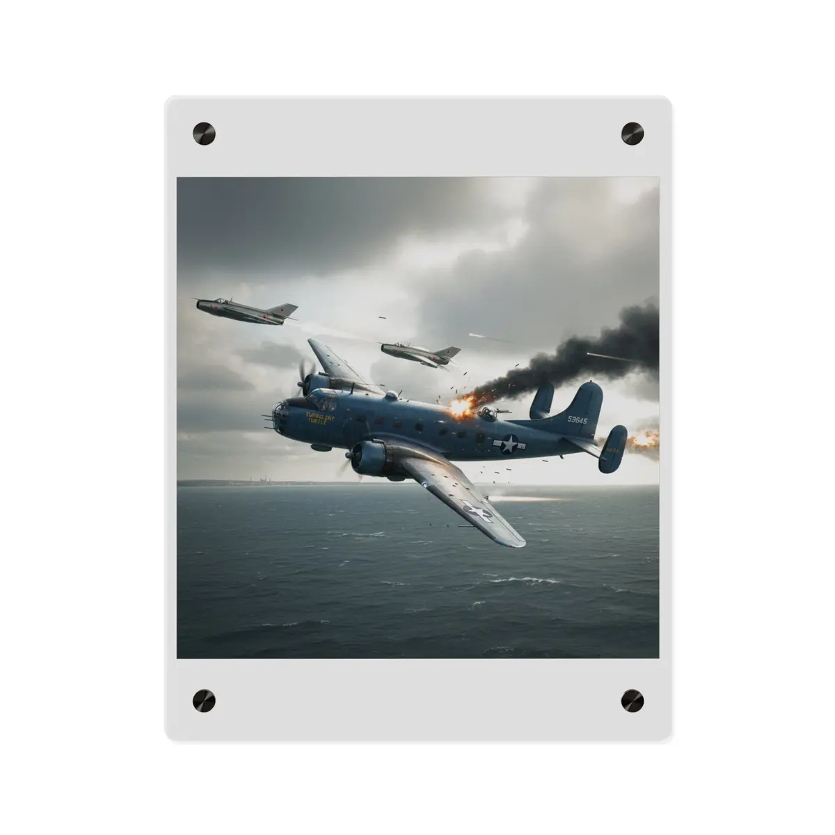 Acrylic Wall Art Panel - April 8, 1950, Baltic Sea - Latvia Soviet Fighters Shot Down A U.S. Navy Pb4y-2 - Liberator - Cold War 7