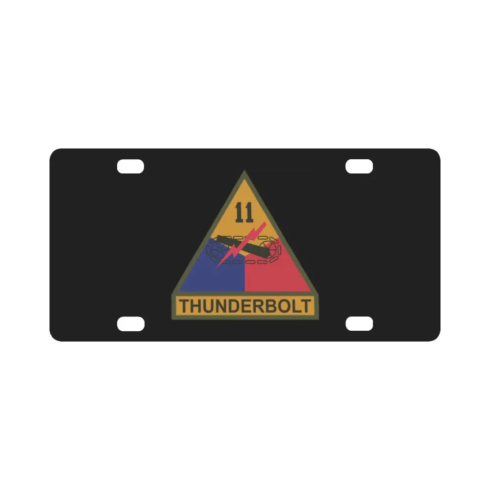 Ssi - 11Th Armored Division W Name Tape X 300 Classic License Plate 1