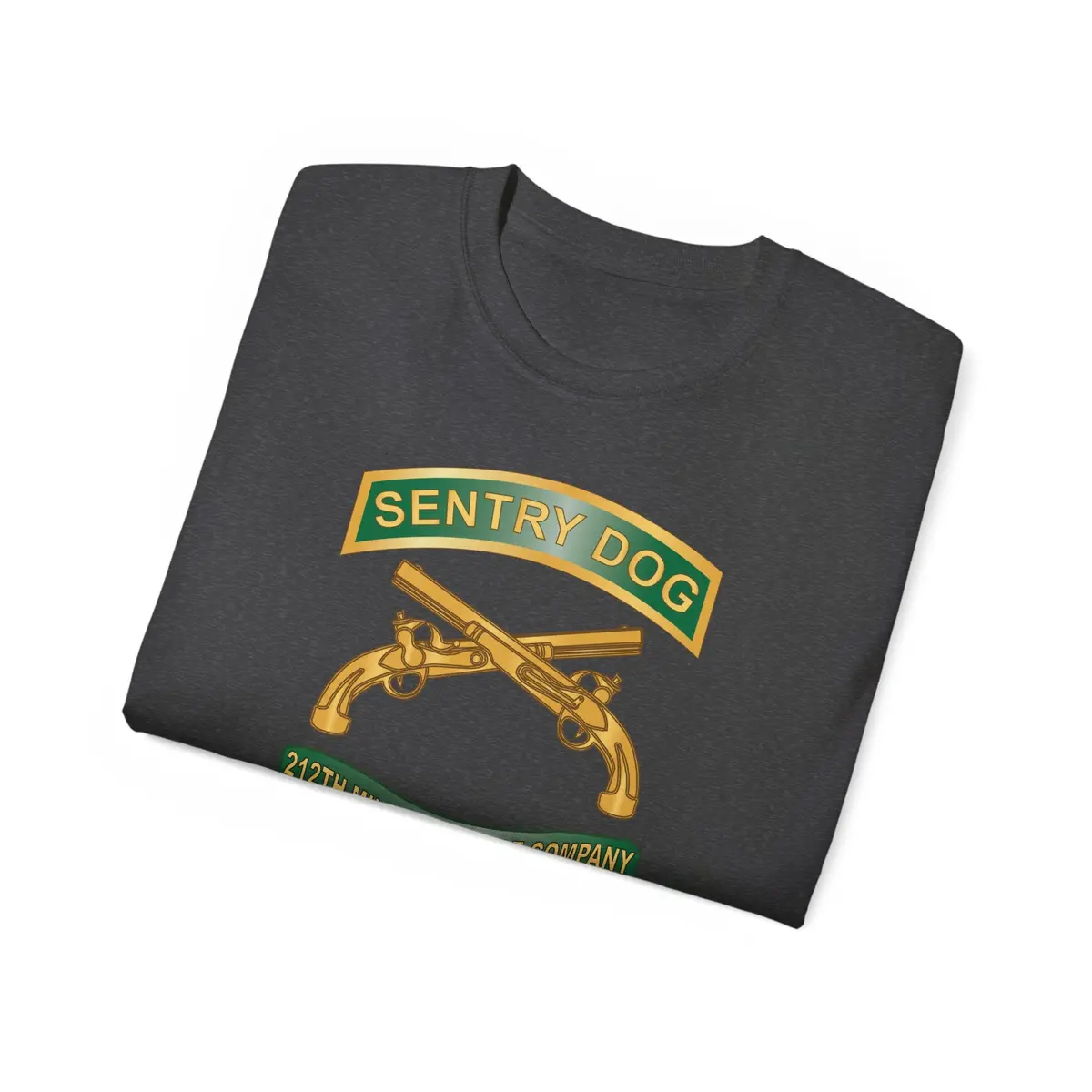 Unisex Ultra Cotton Tee - Army - Sentry Dog - 212Th Military Police Company W Br - Ribbon Vietnam War Veteran W Vn Svc X 300 37