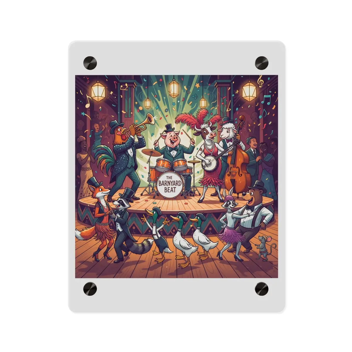 Acrylic Wall Art Panel - Farm Band Dance 6
