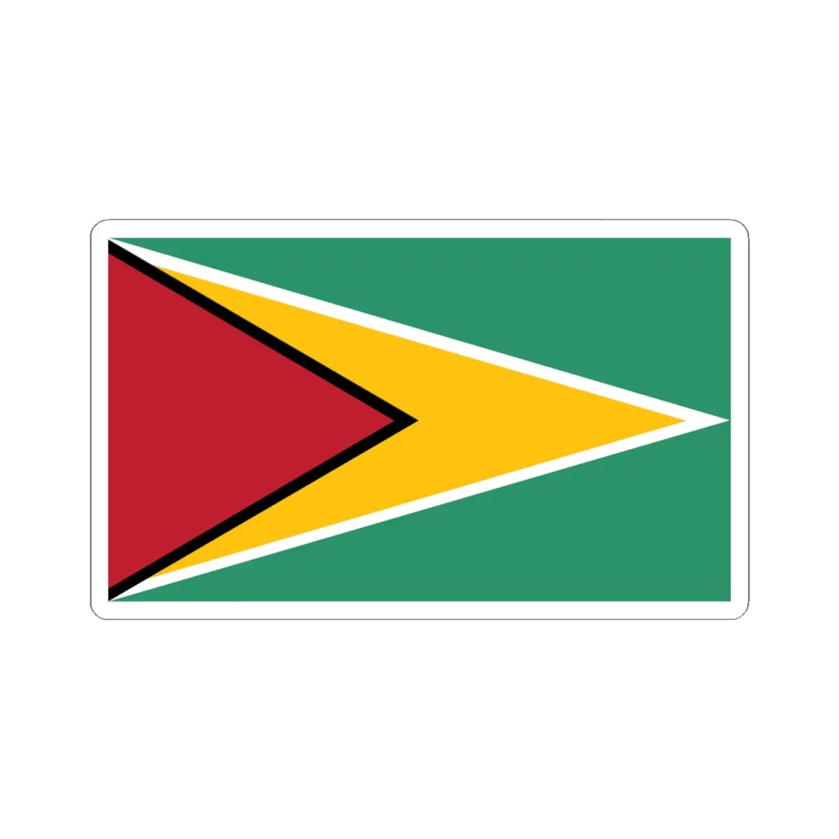 Kiss-Cut Stickers - Flag - Republic Of Guyana Wo Txt X 300 6