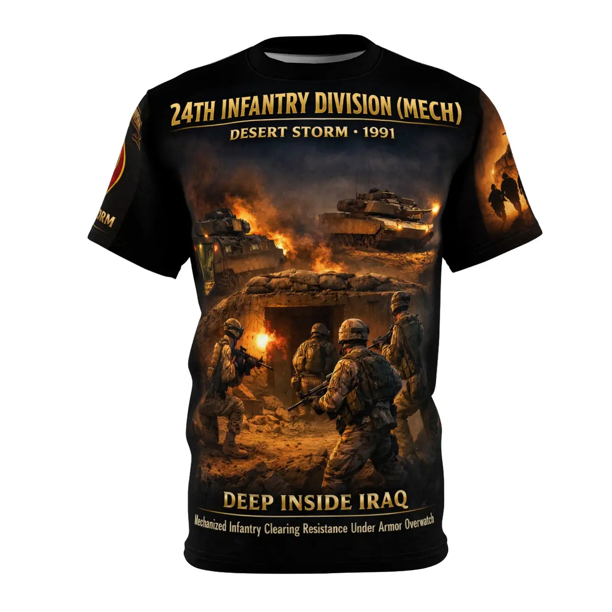 24Th Infantry Division "Deep Inside Iraq" Tribute Tee — Operation Desert Storm 1