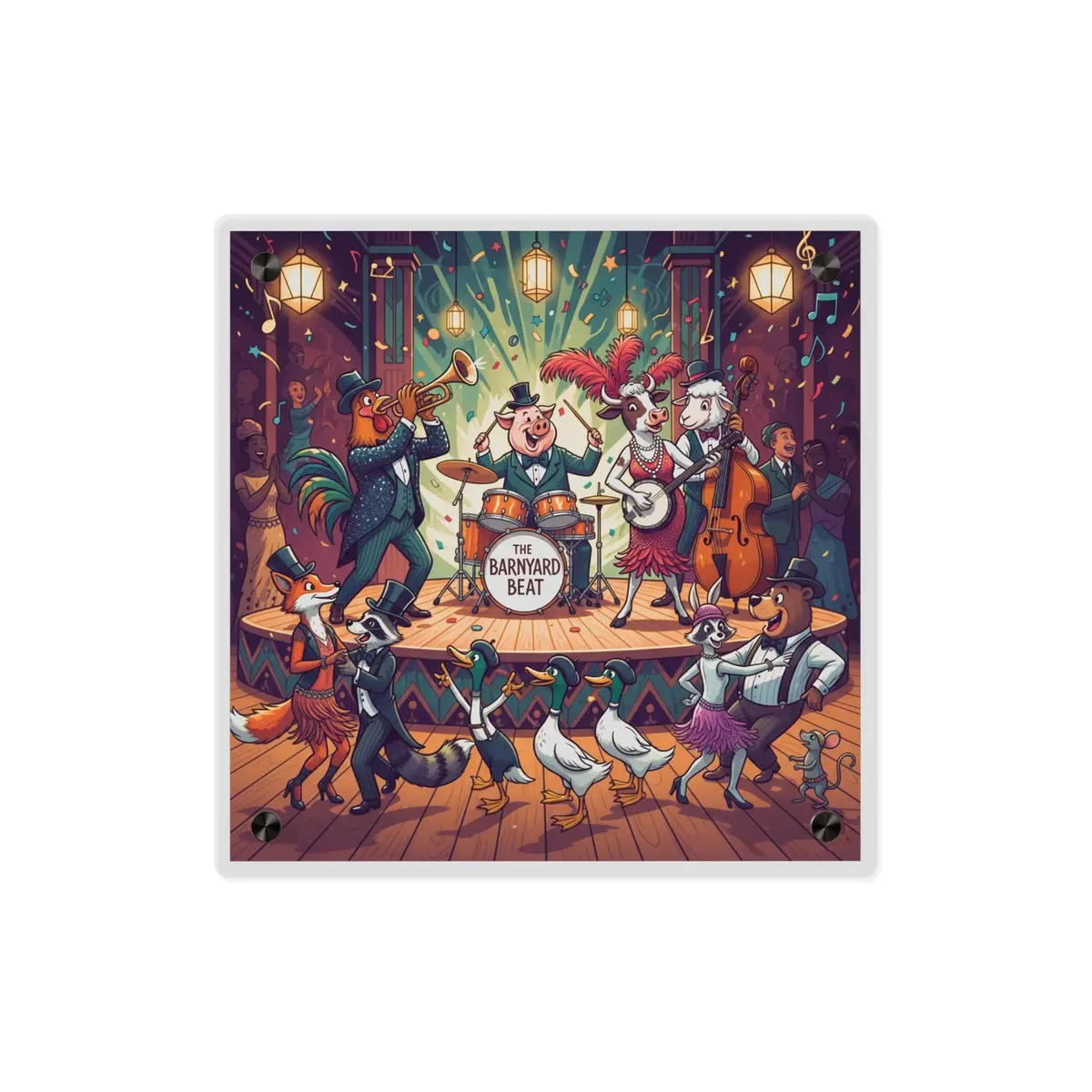 Acrylic Wall Art Panel - Farm Band Dance 10