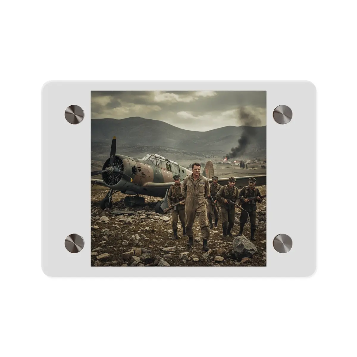 Acrylic Wall Art Panel - U.S. Air Force Officer - Captured, Kia, Communist Guerrillas - At-6 Shotdown - Cold War 1