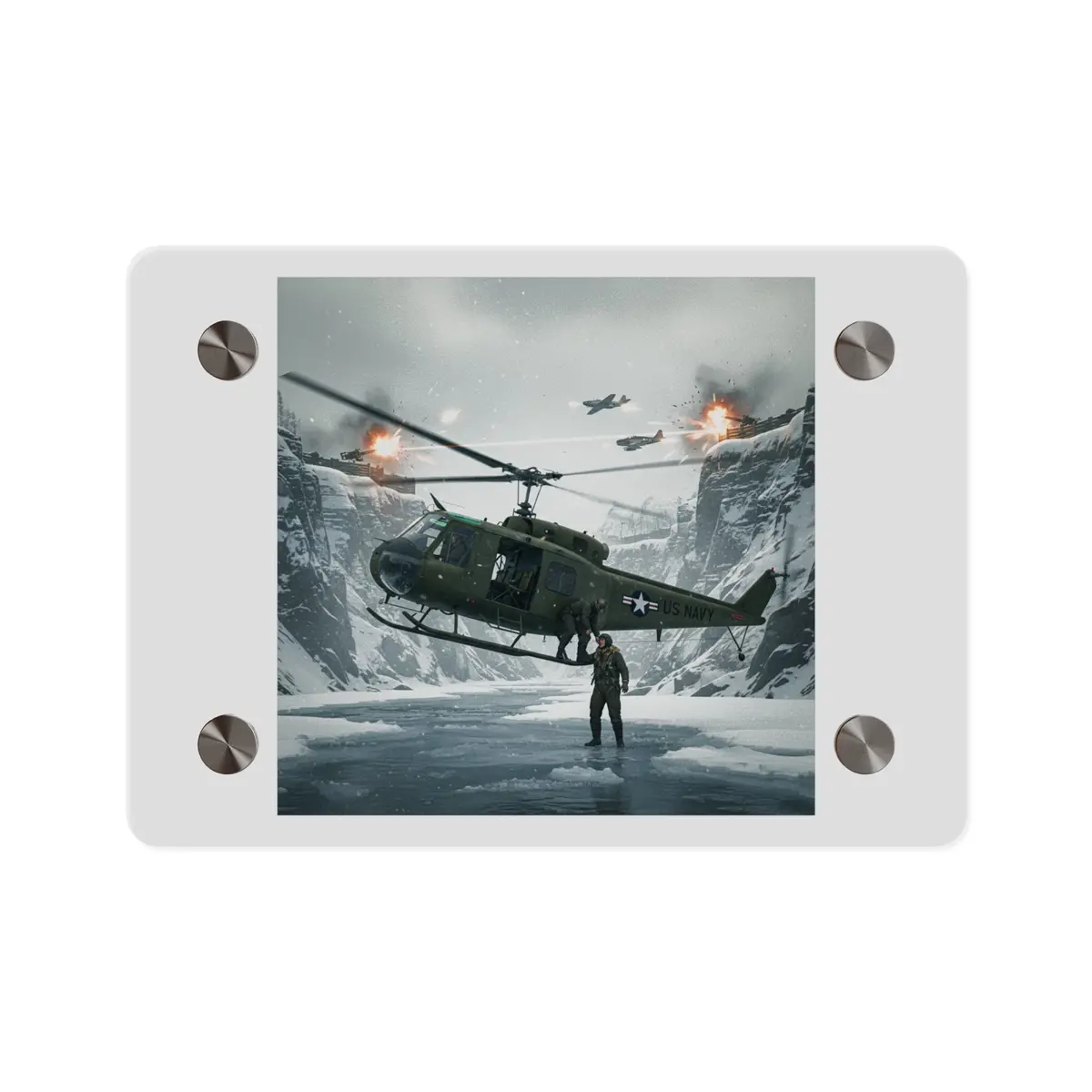 Acrylic Wall Art Panel - Rescue Mission From Majon-Ni And Samdong-Ni Attack - Korean War 1