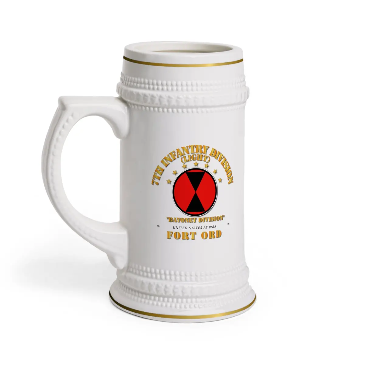 Beer Stein Mug - Army - 7Th Infantry Division - Ft Ord 1