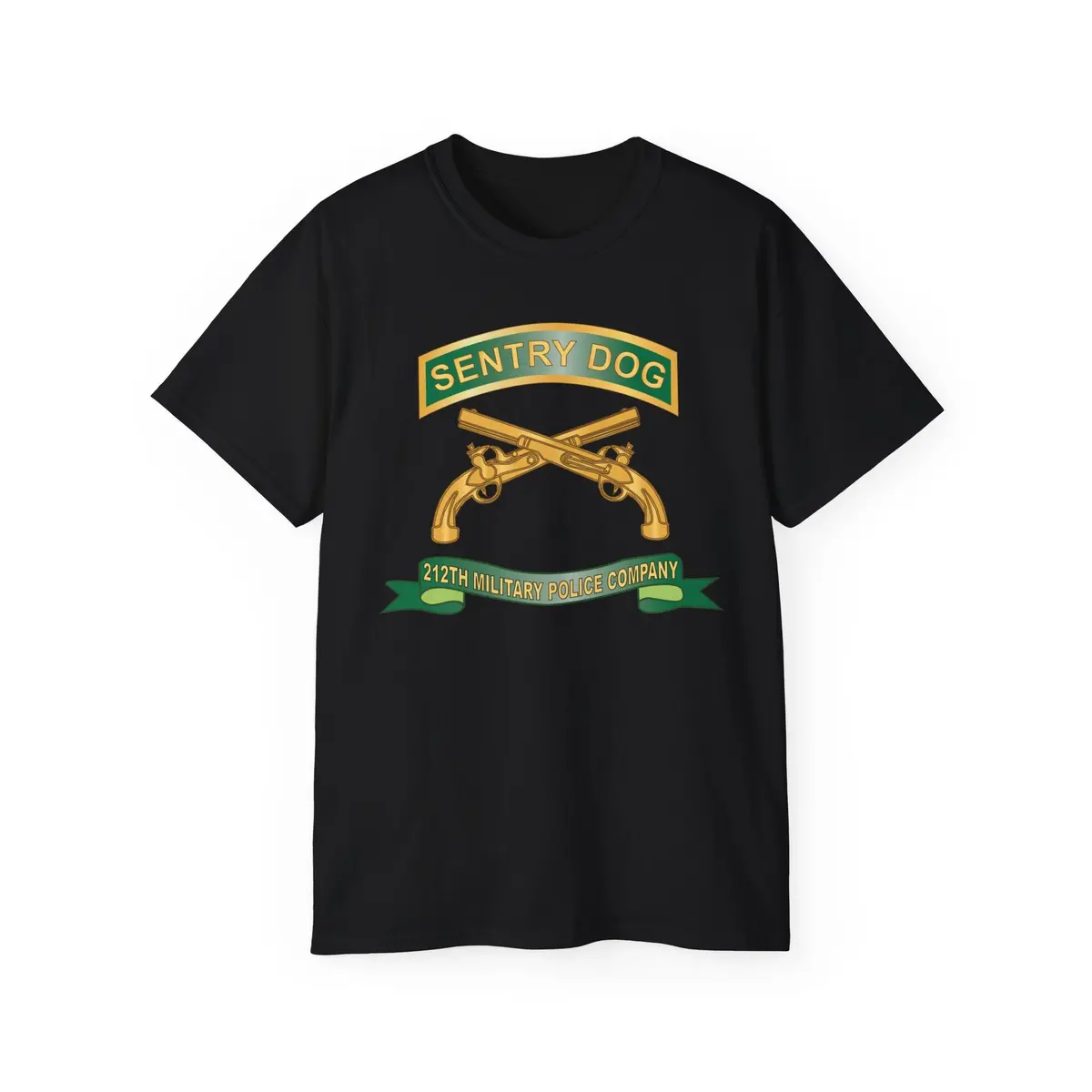 Unisex Ultra Cotton Tee - Army - Sentry Dog - 212Th Military Police Company W Br - Ribbon X 300 10