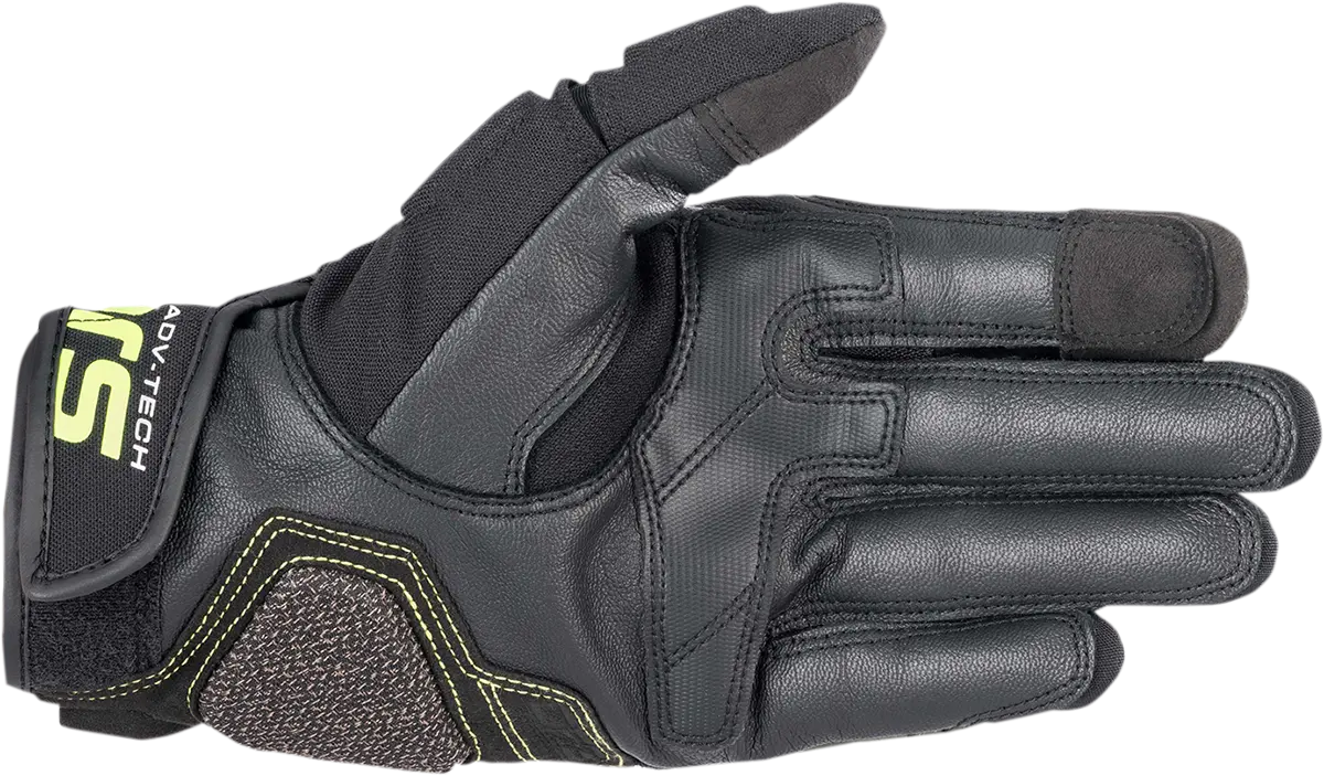Alpinestars Halo Motorcycle Gloves – Forest Black/Fluo Yellow, Large (Model 3504822-6085-L) 2