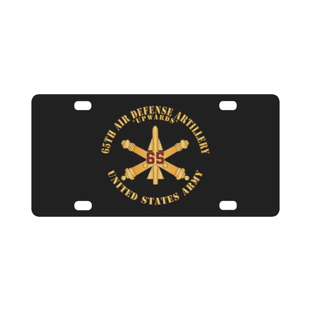 Army - 65Th Air Defense Artillery - Upwards - Number Branch - Us Army X 300 Classic License Plate 1