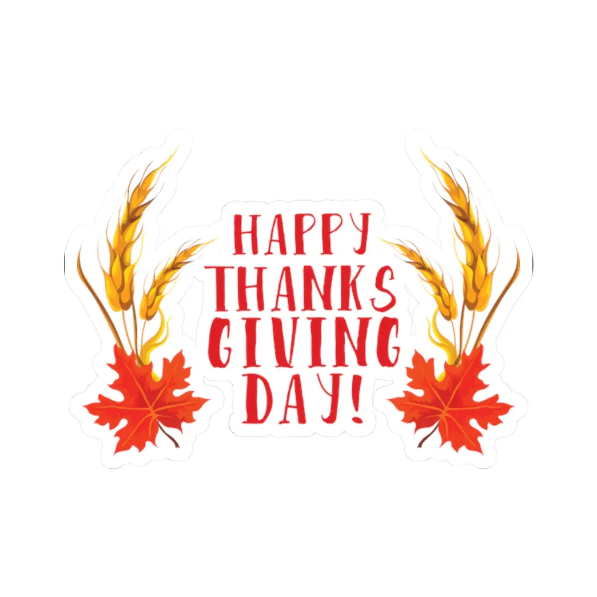 Kiss-Cut Stickers - Happy Thanksgiving Day 3