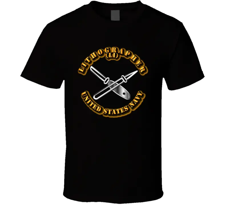 Navy - Rate - Lithographer T Shirt 1