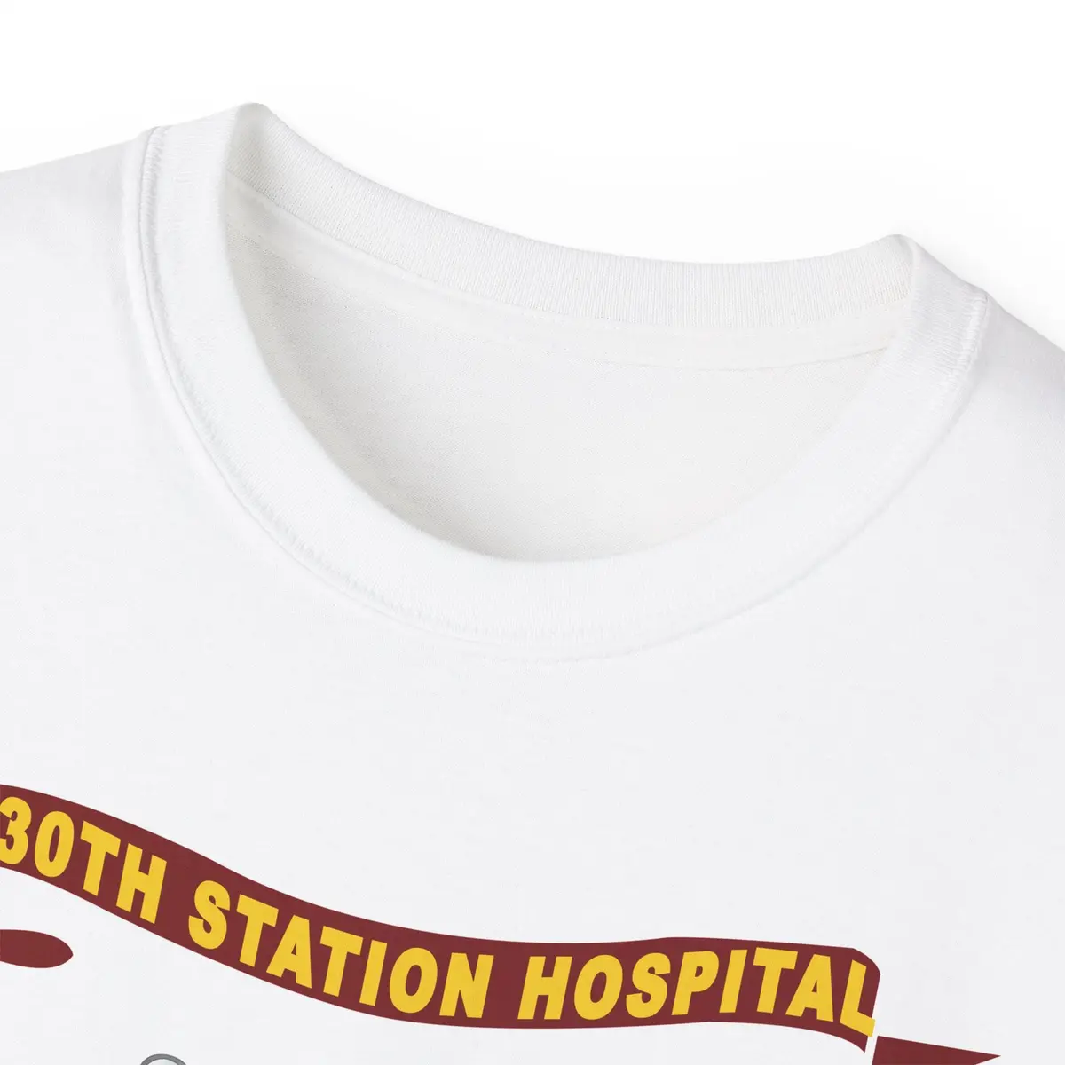 Unisex Ultra Cotton Tee - Army - 130Th Station Hospital - Ribbon - Dui - Army Medical Service Corps Branch X 300 11