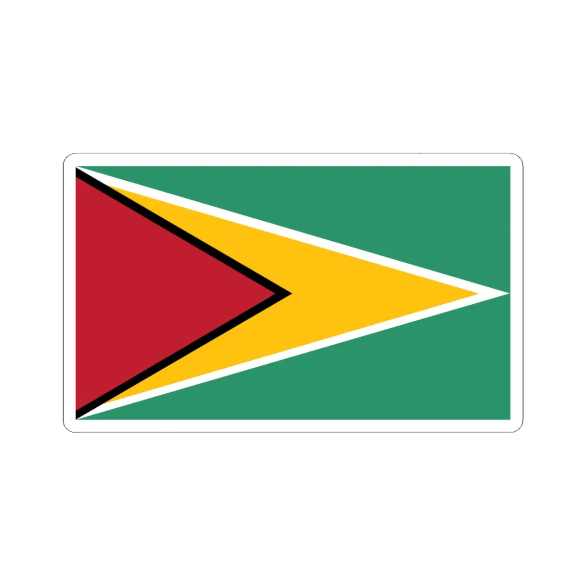 Kiss-Cut Stickers - Flag - Republic Of Guyana Wo Txt X 300 8