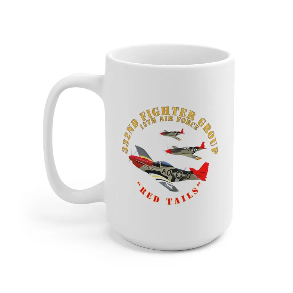 Ceramic Mug 15Oz - Army - Aac - 332Nd Fighter Group - 12Th Af - Red Tails 1