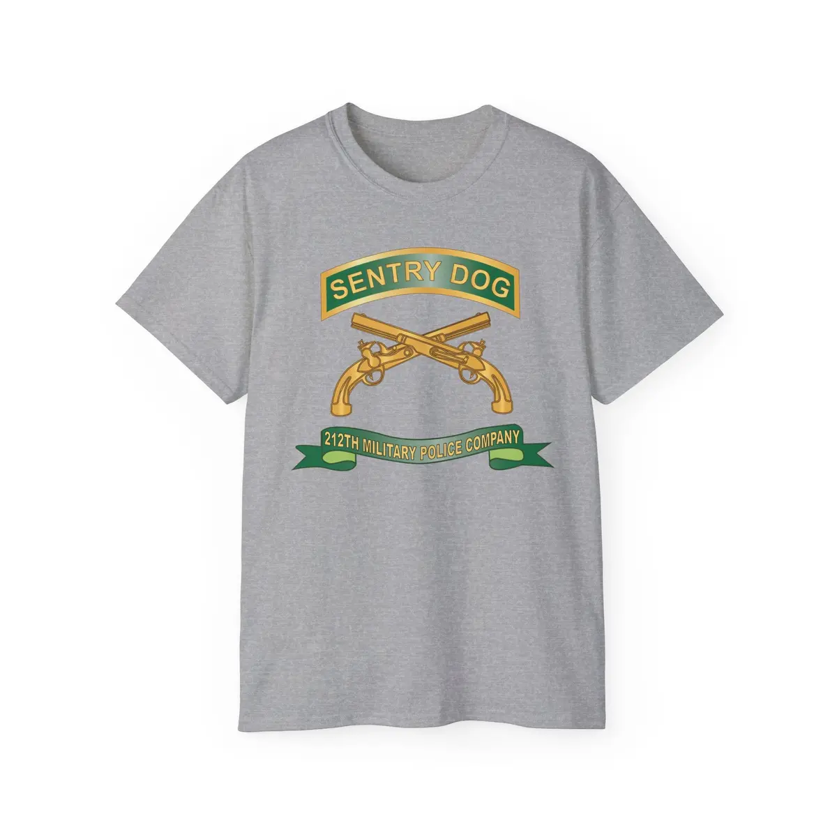 Unisex Ultra Cotton Tee - Army - Sentry Dog - 212Th Military Police Company W Br - Ribbon X 300 7