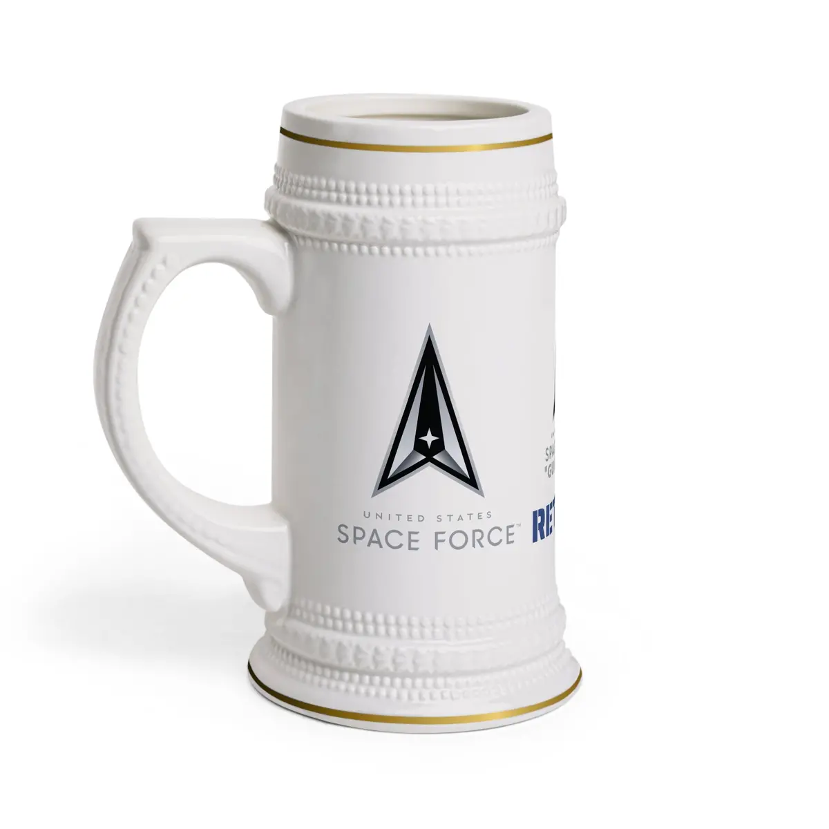 United States Space Force Retired Beer Stein — Military Veteran Stein Mug 1