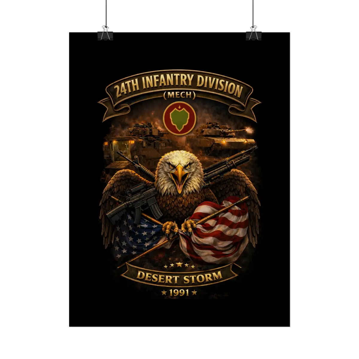 Rolled Posters - 24Th Infantry Division - Desert Storm 7