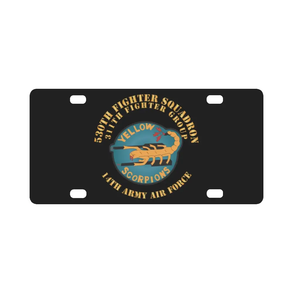 Aac - 530Th Fighter Squadron 311Th Fighter Group 14Th Army Air Force X 300 Classic License Plate 1