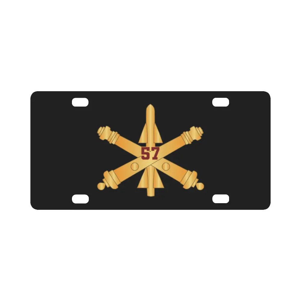 Army - 57Th Air Defense Artillery W Number Br Wo Txt X 300 Classic License Plate 1
