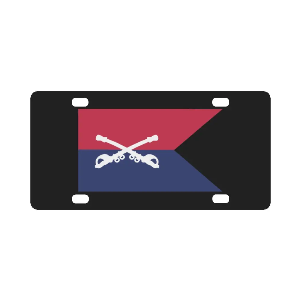 Army - Cavalry Regiment - Guidon - Red Blue X 300 Classic License Plate 1
