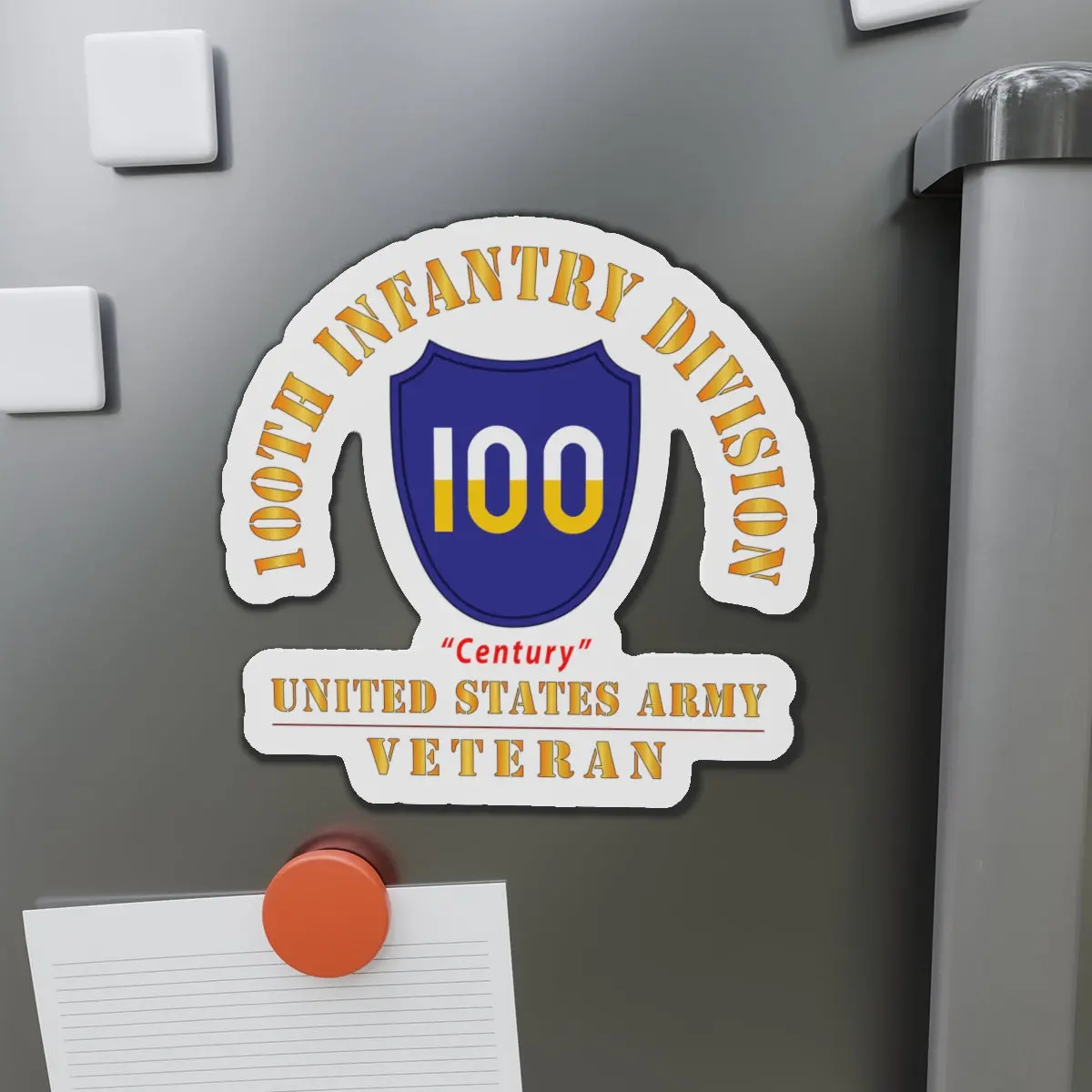 Die-Cut Magnets - Army - Ssi - 100Th Division - Century - Us Army Veteran X 300 1