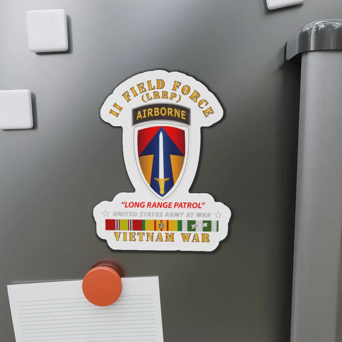 Die-Cut Magnets - Ii Field Force - Airborne Tab - Lrp - Vietnam W Vn Svc 1