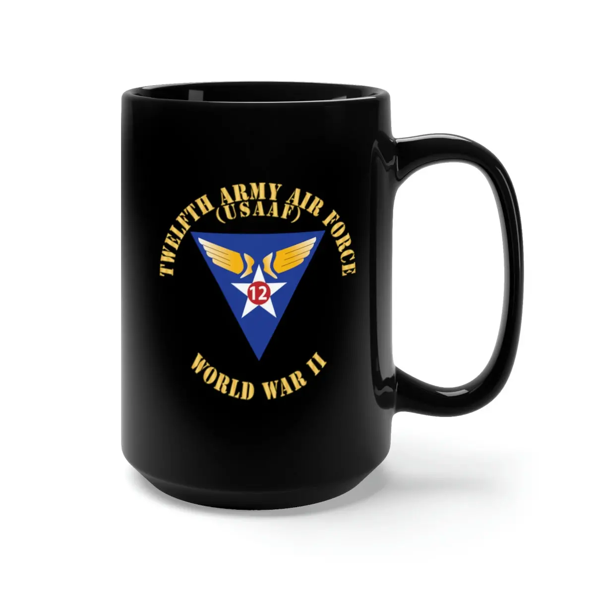 Black Mug 15Oz - Ssi - Aac - 12Th Air Force - Wwii - Usaaf X 300 2