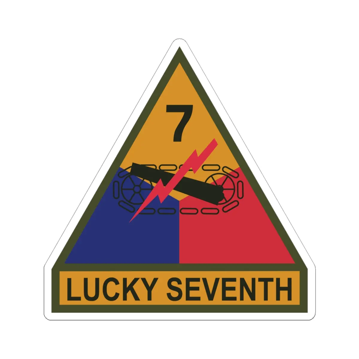Kiss-Cut Stickers - Ssi - 7Th Armored Division W Name Tape 1