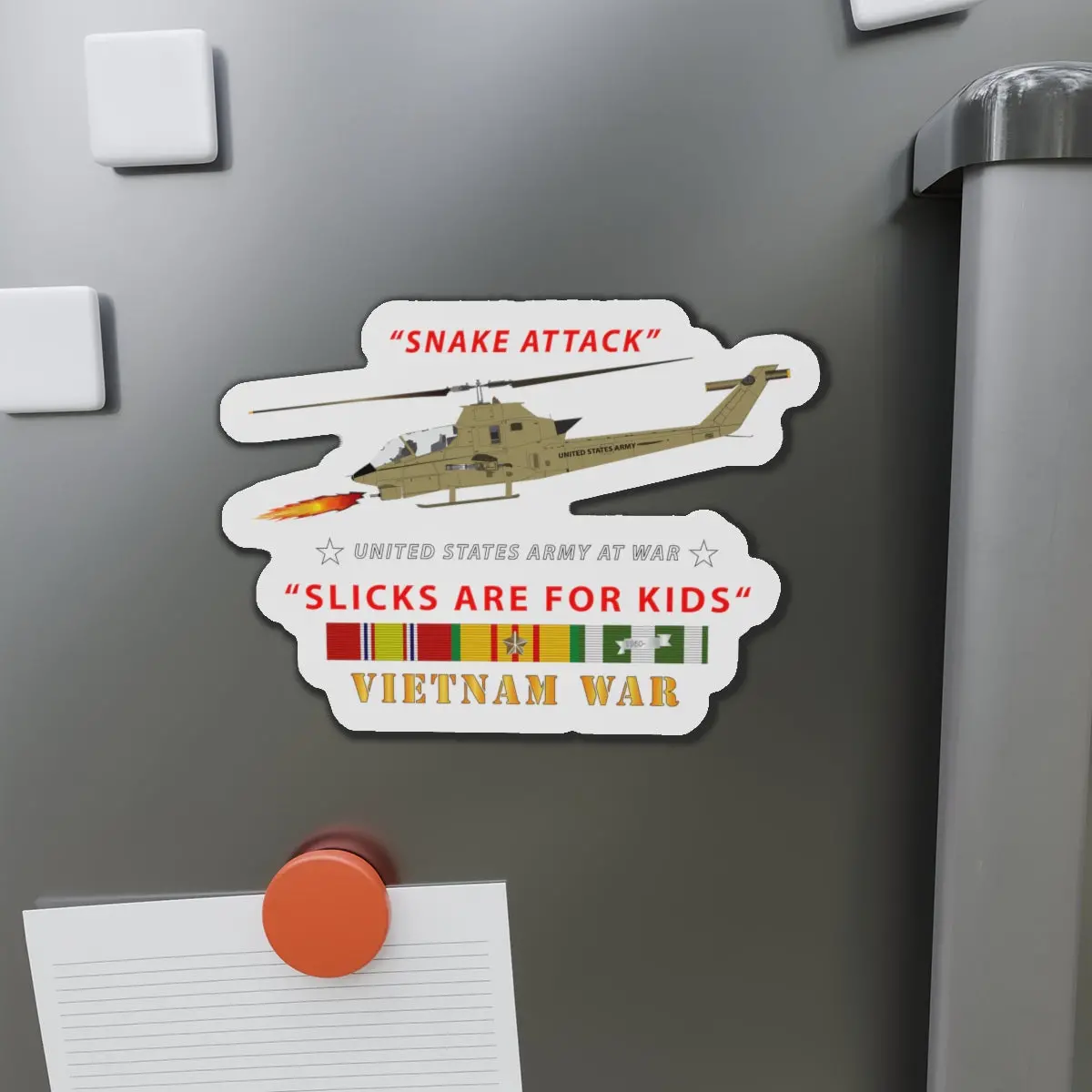 Die-Cut Magnets - Ah-1 Cobra - Snake Attack - Slicks Are For Kids W Vn Svc 1