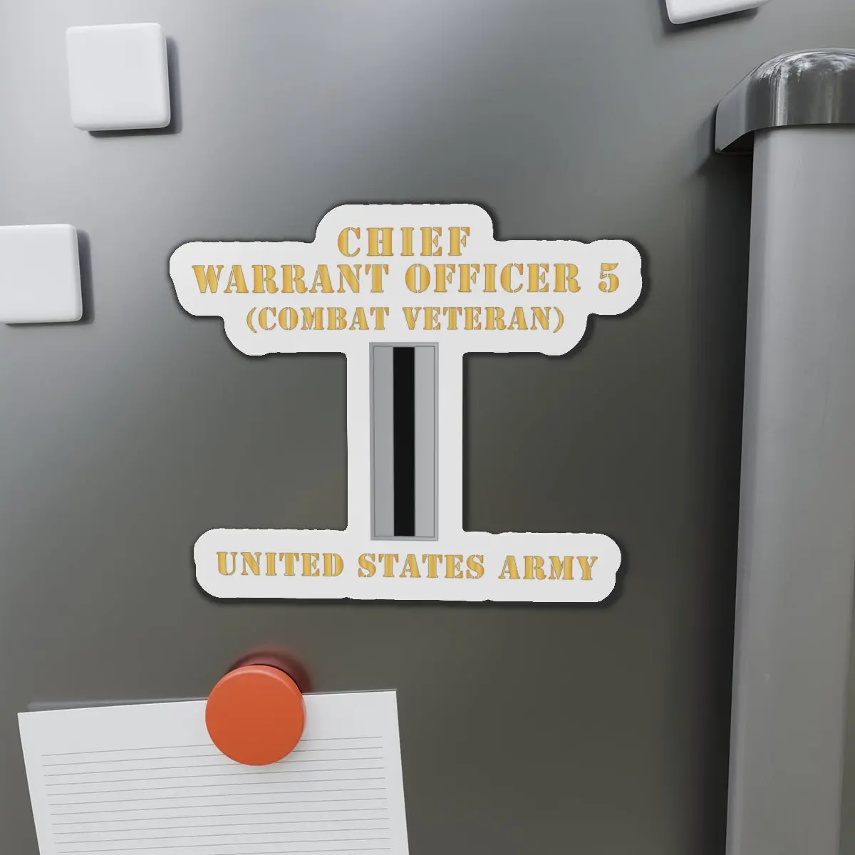 Die-Cut Magnets -Ssi - Army - Chief Warrant Officer 5 - Cw05 - Combat Veteran - Flat - X 300 1