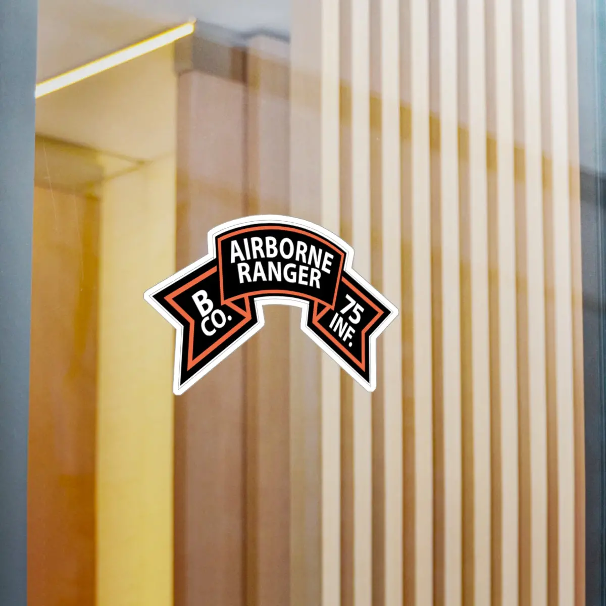 Kiss-Cut Vinyl Decals - Ssi - B Co 75Th Infantry (Ranger) Scroll X 300 2