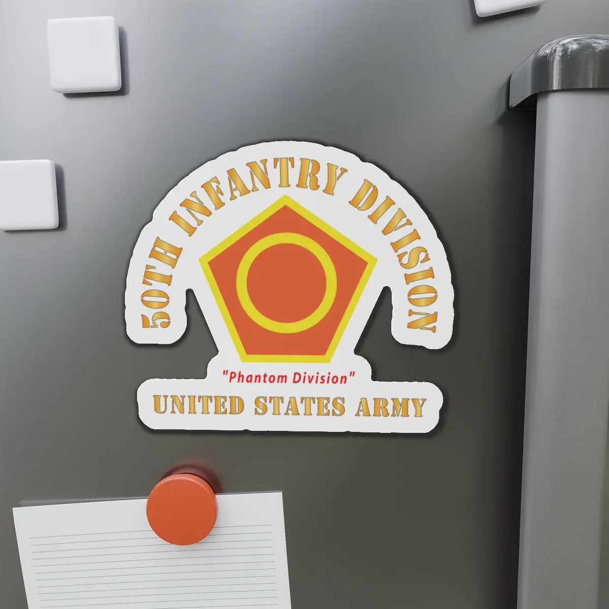 Die-Cut Magnets - Army - Ssi - 50Th Infantry Division - Phantom Division - Us Army Veteran X 300 1