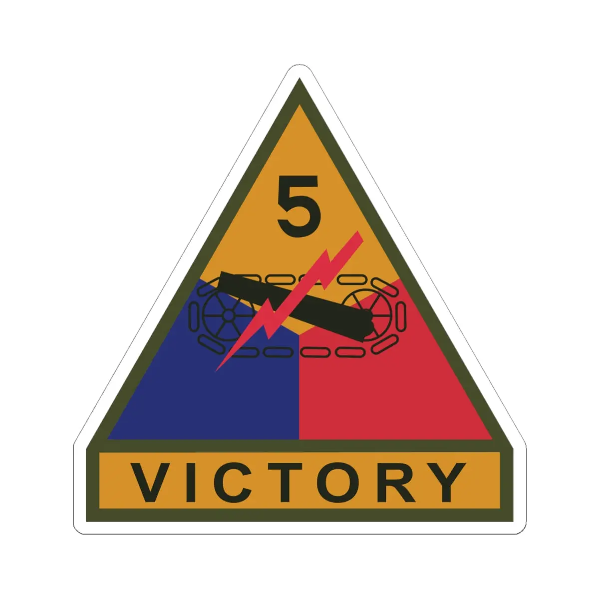 Kiss-Cut Stickers - Ssi - 5Th Armored Division W Name Tape 1