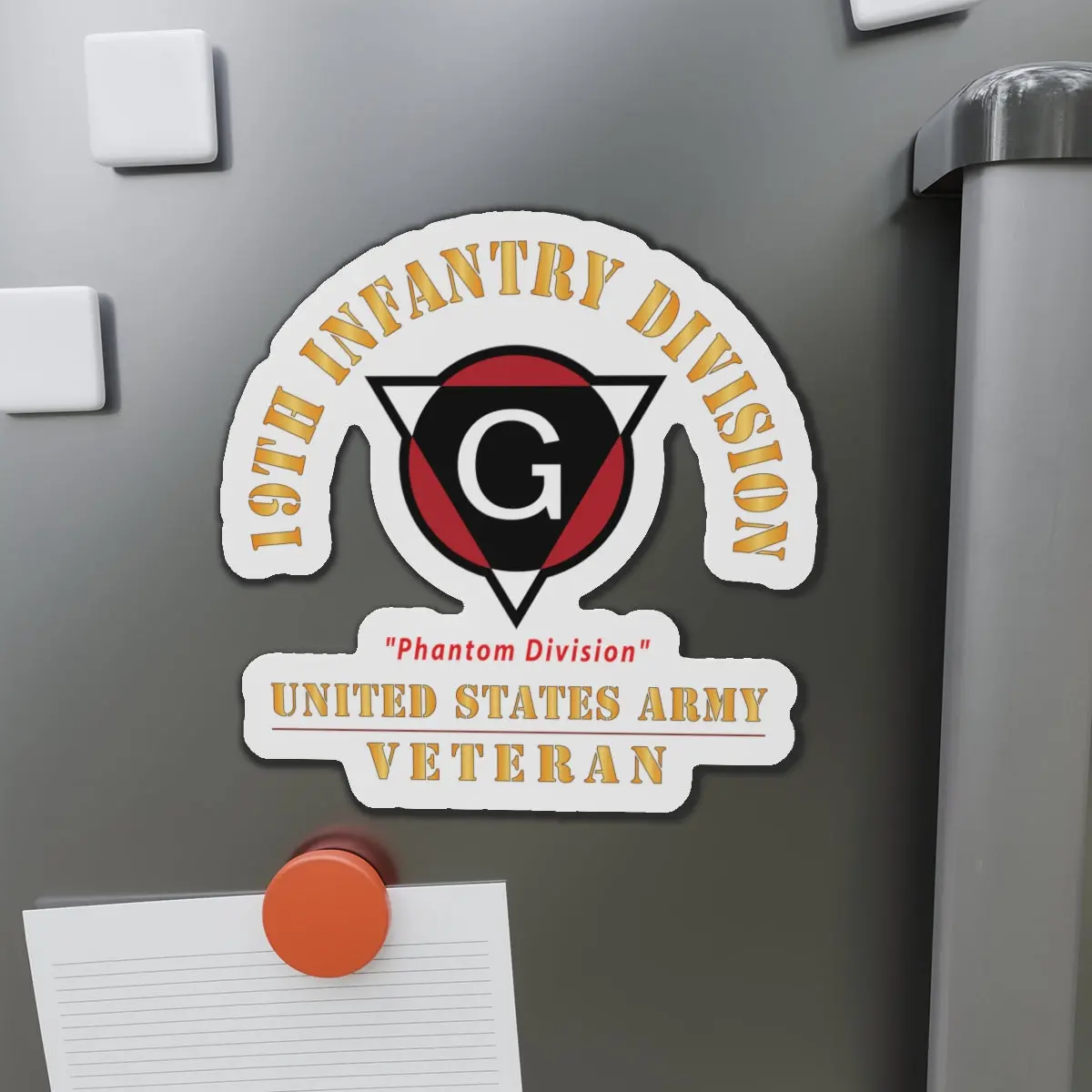 Die-Cut Magnets - Army - Ssi - 19Th Infantry Division  - Phantom Division - Us Army Veteran X 300 1