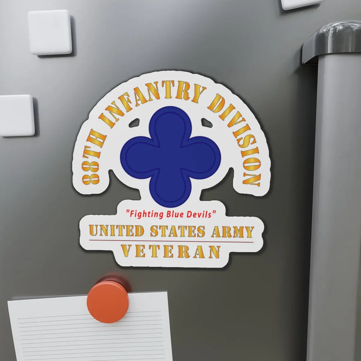 Die-Cut Magnets - Army - Ssi - 88Th Infantry Division - Fighting Blue Devils - Us Army Veteran X 300 1