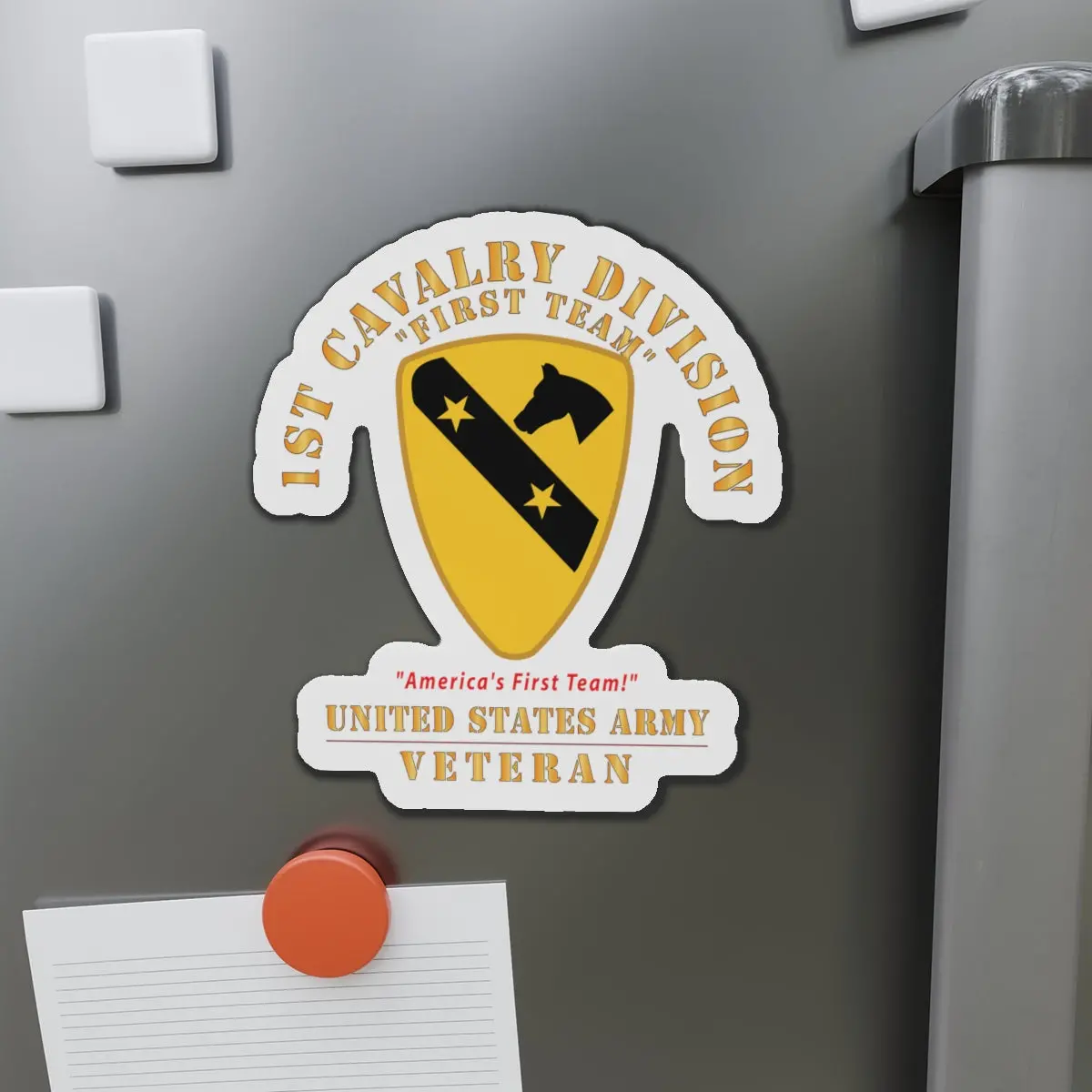 Die- Cut Magnets - Army - 1St Cavalry Division - Dui - America's First Team - Us Army - Veteran X 300 1