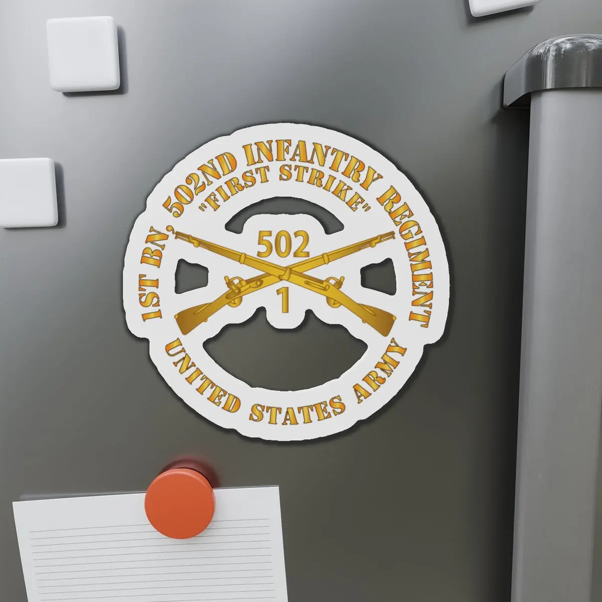 Die-Cut Magnets - 1St Bn 502Nd Infantry Regt - First Strike - Infantry Br 1